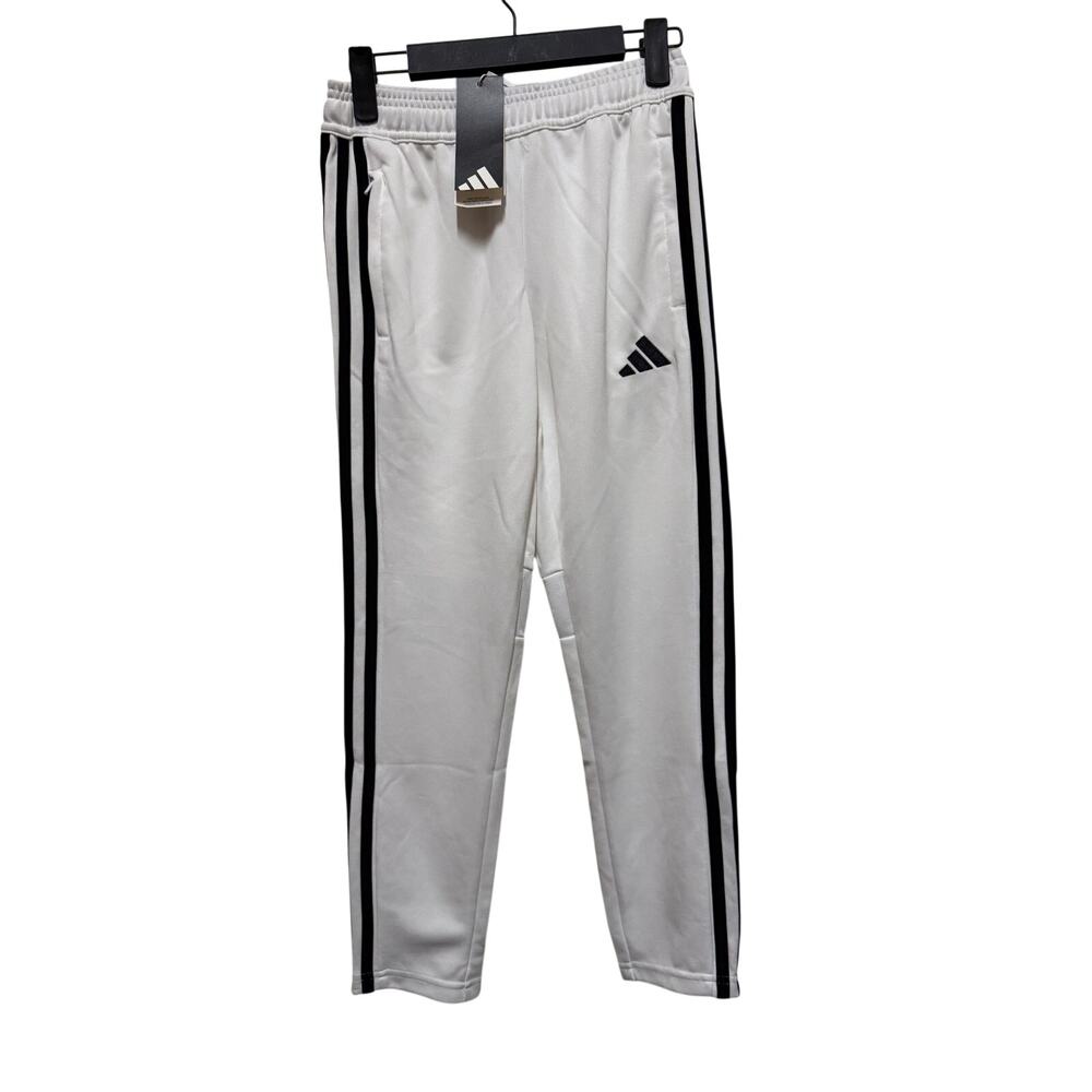 Adidas Performance Pants Football Soccer White Black stripe Youth 9-10 Small NEW